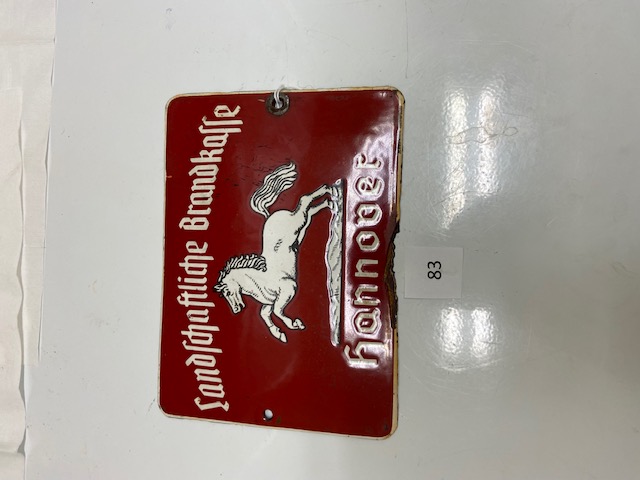 183 Firemark, Foreign Landschaftliche Brandkasse, BU1341. Enameled Iron.