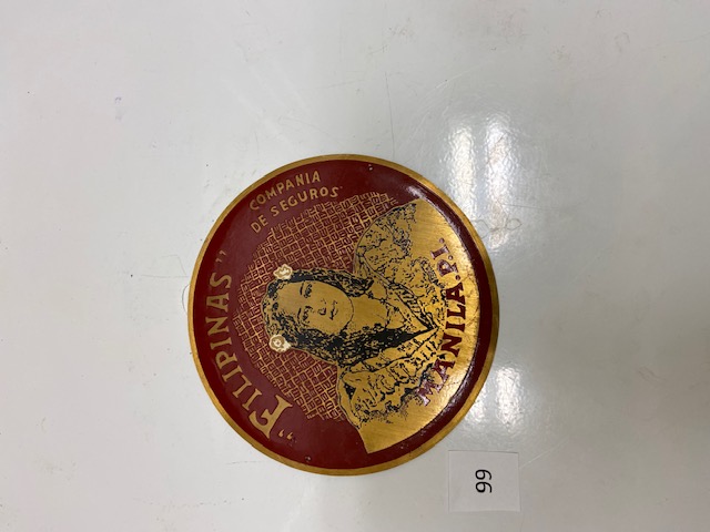 199 Firemark, Foreign Fillpinas Copania DE Securos, BU1603. Enameled Brass.