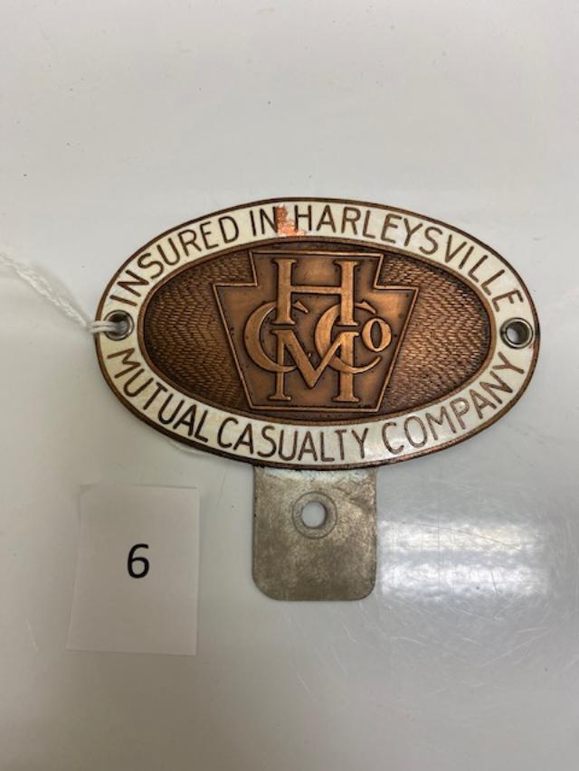 Auto Tag - Harleysville Mutual Casualty - Part Copper