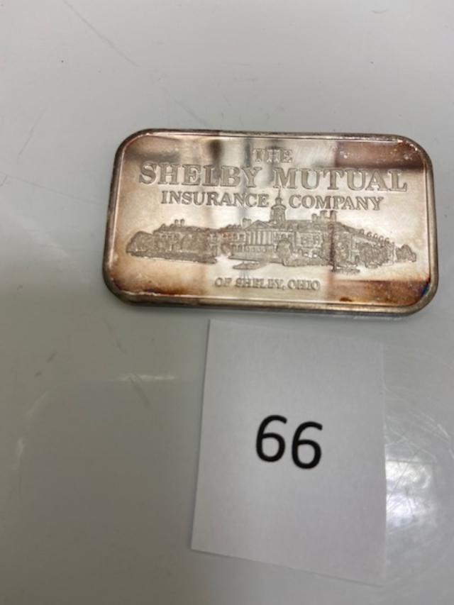 Shelby Mutual - 1 ounce Silver Paper Weight