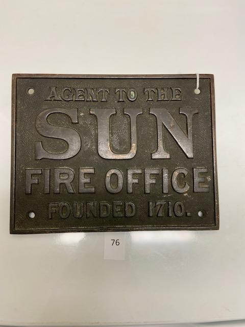 Sun Insurance London - Cast Iron Sign