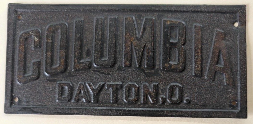 Columbia Fire Insurance company, Dayton, OH, tin, 1881-1951, B457