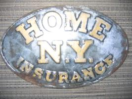 Home Insurance Company, New York, New York. Tin.