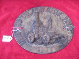 United Firemens Insurance Co. Cast Iron. Oval.