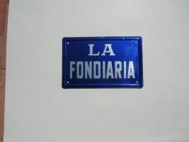 Italian Fire Mark, La Fondiaria. Aluminum. Simil