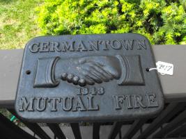 Germantown Mutual Fire Reproduction Firemark of BU