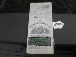 Liverpool & London & Globe Insurance Company Polic