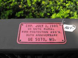 De Soto Rural Fire. Exp. July 1, 1980. Salmon.