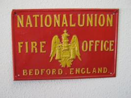 National Union Fire Office, England, 8" x 17" Rect