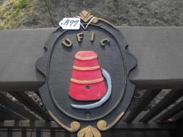 UFIC Reproduction Fire Mark. Heavy Cast Metal. 7