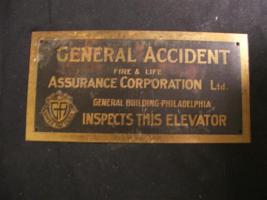 4.5" x 9" brass elevator inspection plate for the