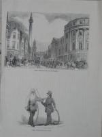 Print. "Fish Street Hill" and Fire Brigade" depic