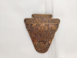 Auto Tag. National Automobile Club. Copper.
