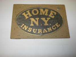 Home Insurance Company. New York, New York. Tin.