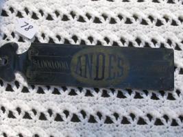 Andes Ledger Marker. Black Background. Both Side