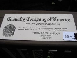 Advertising Ink Blotter. Casualty Company of Amer