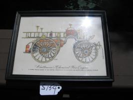 Framed Picture of Baltimores Chemical Fire Engine.