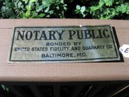 Notary Public Small Sign. Bonded by United States