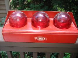 Firex Sentinel. Red Metal Container with 3 Red Fi