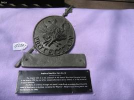 Reproduction of Lead Fire Mark for Phoenix Assuran