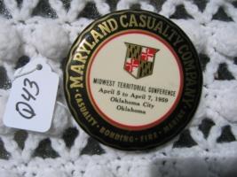 Advertising Mirror. Maryland Casualty Company. M