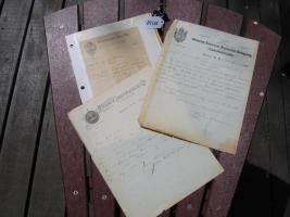 Three Pieces of Insurance Paper Advertising. 1. G