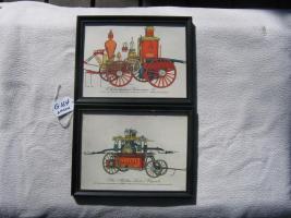 Two Small Framed Prints of Pumpers. One is Philad