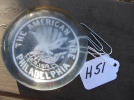 The American Fire, Philadelphia. Paperweight. Cl