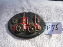 Miniature Fire Mark. Metal 3 1/2x2 1/2.