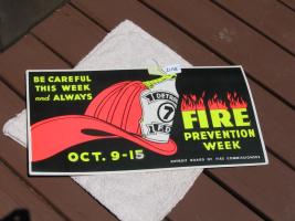 Detroit Board of Fire Commissioners Cardboard Adve