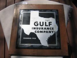 Gulf Insurance Company Plaque. Dallas, Texas. Fo