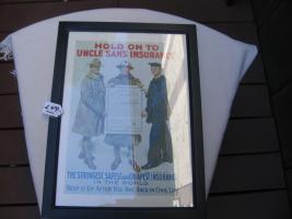 Poster - Hold on to Uncle Sam's Insurance. The St