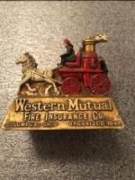 #156 Western Mutual Chalk Paperweight