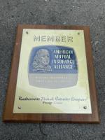 #072 American Mutual Insurance Alliance.  Member. Plaque