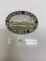 167 Auto Tag Farmers Mutual Automobile Insurance, (Madison WI)