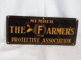 Sign, Farmers Protective