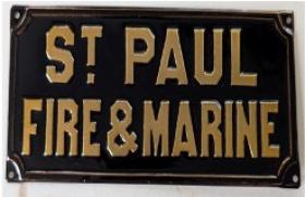Saint Paul Fire & Marine, Saint Paul, MN, B376-X-1,issued about 1870, tinned sheet iron