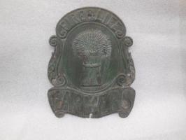 Royal Farmers and General Fire & Life, London, B889, zinc, 1843-1888
