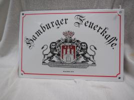 Hamburger Feuerkasse, German, EX23, enamal coated iron, issued 1991