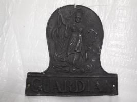 Guardian fire mark, lead, 8 3/8" X 9 3/8", appears to be a reproduction.